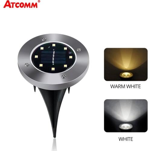 8 LEDs Solar Lawn Lamp Underground Light High Lumen Energy Saving Under Ground Lamp Outdoor Lighting 4 pcs/Lot