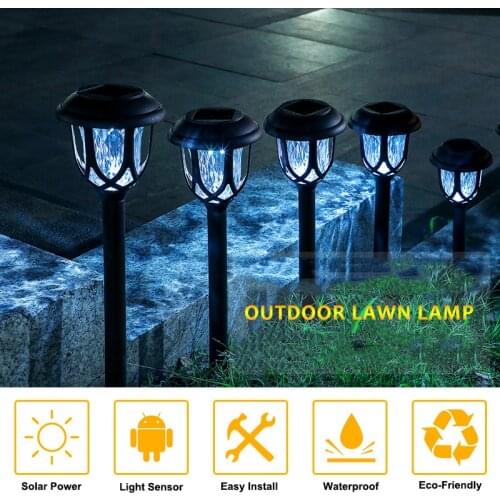 4PCS Outdoor Solar Light Solar Garden Light Stake Light Solar Landscape Light For Walkway Pathway Lawn Yard Patio Solar Lamp