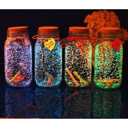 Party DIY Fluorescent Super luminous Particles Glow Pigment Bright Gravel Noctilucent Sand Glowing in the Dark Sand Powder