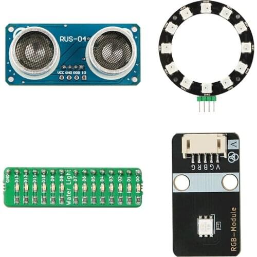 Water Light 12 Bit RGB Lamp Ring Paster Ultrasonic Module 5v