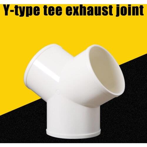 Y piece 4inch Duct Connector 3 Ways Splitter For Ventilation Tube - ABS 100mm