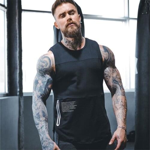 Zipper Sleeveless Vest Men Summer Breathable Quick-drying Tank Tops Male Tight Gym Clothes Bodybuilding Undershirt Fitness Vests