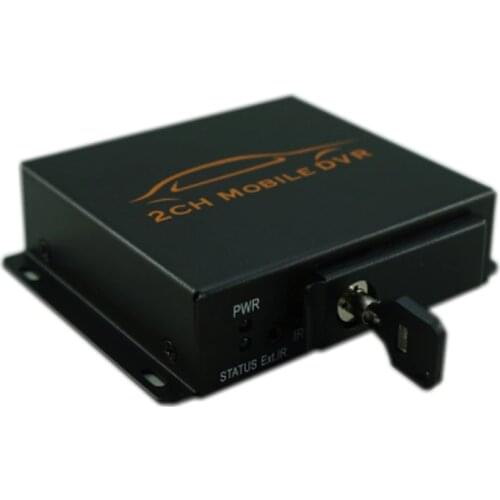 128GB 2CH mini vehicle DVR D1 resolution with remote control For taxi bus dvr