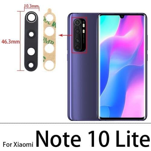 20Pcs/Lot, Rear Back Camera Glass Lens For Xiaomi Mi Note 10 Pro / Note 10 Lite / Mi 10T Pro 11 With Ahesive Sticker