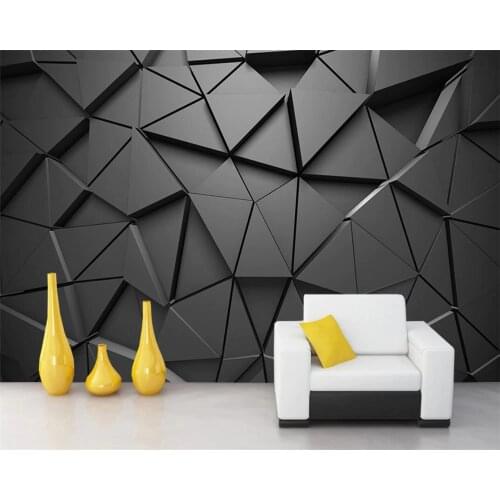 Beibehang Custom wallpaper Nordic 3D solid geometric abstract gray triangle mural decoration background wall mural 3d wallpaper