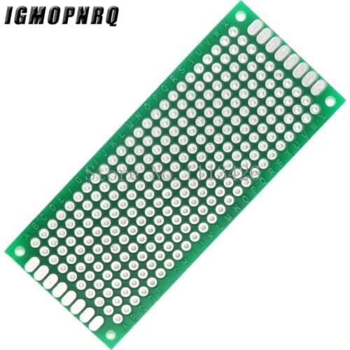 5PCS/LOT 3x7 cm Prototype PCB 2 layer 3*7cm panel Universal Board 2.54MM Green