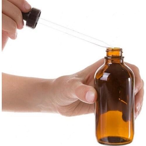 6pcs 120ml Dropper Bottle Empty Amber Glass Pipette For Essential Oils Organ Lab Chemicals Dispensing E Liquid Aromatherapy 4 Oz