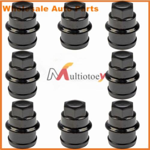 8 /lot Black Wheel Lug Nut Cover Cap 15767268 for Chevrolet GMC Cadillac Truck New 15767268 12472838