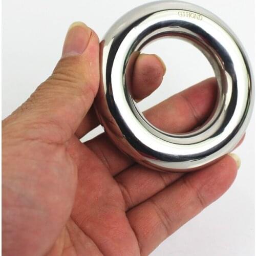 9 Sizes Restraint Scrotum Pendant Testicle Cock Ring Stainless Steel Penis Ring for Keep Penis Strong and Hard Sex Toys BB2-70