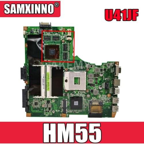 Akemy New! U41JF Laptop motherboard For ASUS U41J U41JF main board REV 2.0 HM55
