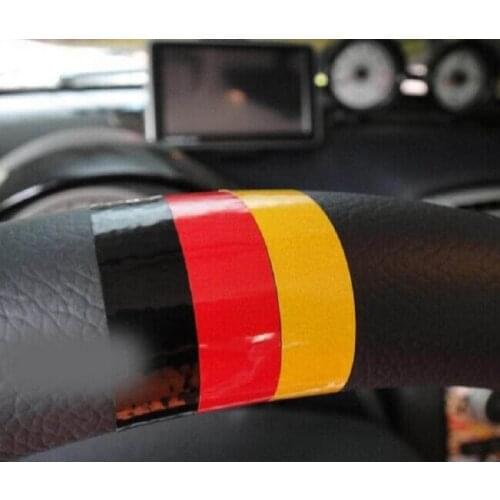 Car-Styling Steering wheel sticker German flag for Volkswagen skoda octavia benz passat b5 vw golf 4 5 6 7 tiguan polo Jetta
