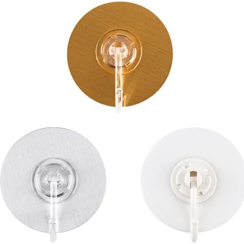 Free Punching Multifunctional Hook Powerful Adhesive Hook Seamless Sticky Wall Hooks for Kitchen Bathrooms Closet Wall Hangers