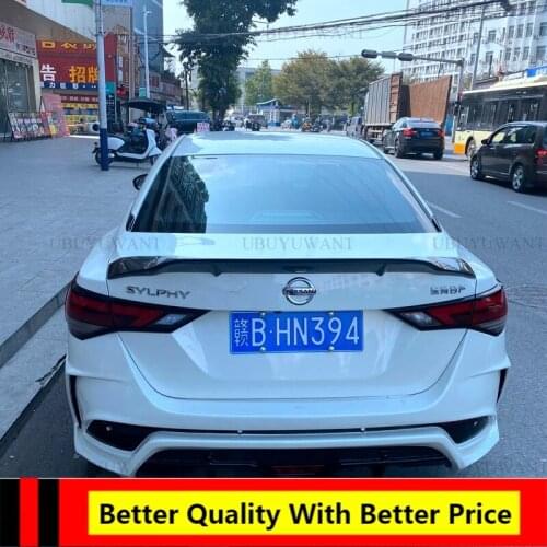 UBUYUWANT High Quality FRP Primer Color/CARBON FIBER Car Tail Wing Rear Trunk Spoiler For Nissan Sentra SYLPHY 2019-2021