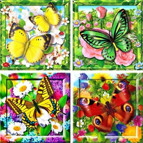 Evershine 5D DIY Diamond Painting Butterfly Cross Stitch Kit Diamond Embroidery Sale Animal Full Square Round Mosaic Home Decor