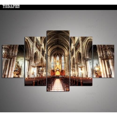 HD print olieverf Film modulaire foto Scenery poster kind room decor woondecoratie 5 stks canvas art z442
