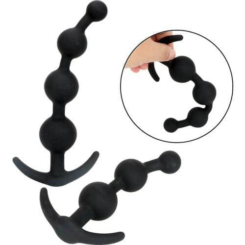 IKOKY Anal Plug Anal Bead Stimulators Soft Silicone Sex Toys for Women Men Butt Plug Prostate Massager Sex Products Masturbator