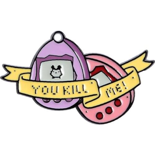 Classic Retro Pet Video Game Machine Metal Enamel Brooch Portable Virtual Game Machine Badge Pin Fun Trendy Costume Jewelry Gift