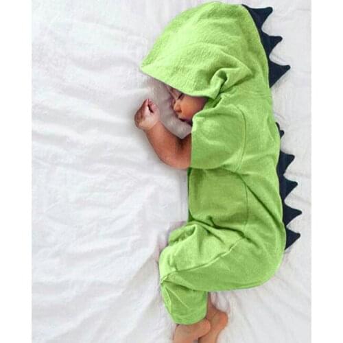 Baby Clothing New Baby Boy Girl Clothes Baby Dinosaur Hooded Romper Jumpsuit Outfits Autumn Winter Kids Clothes