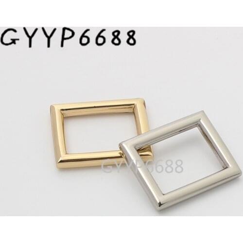 10-30-100pcs 3 colors 3.0mm wire 5/8'' polished alloy square buckle for lady bag handbag strap connector buckle purse hardware