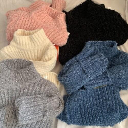 2020 New Childrens Sweaters Chenille Plus Mink Velvet Sweater Autumn Winter New Boys and Girls Large Childrens Sweater Knitted