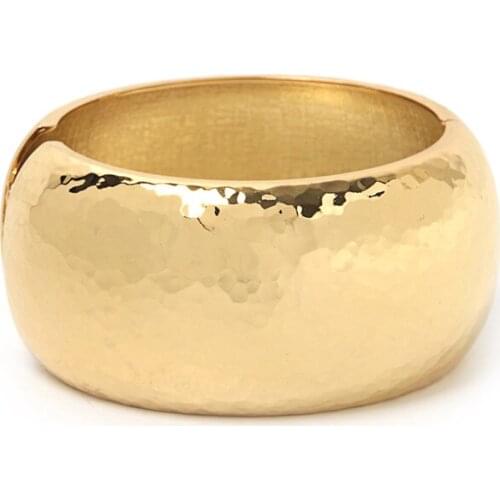 ORNAPEADIA Brand New Bracelet fashion high quality Drum shape wide side Trendy Metal Bangles for women festival gift wholesals