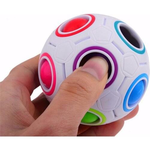 New Hot Strange-shape Magic Cube Toy Desk Toy Anti Stress Rainbow Ball Football Puzzles Stress Reliever