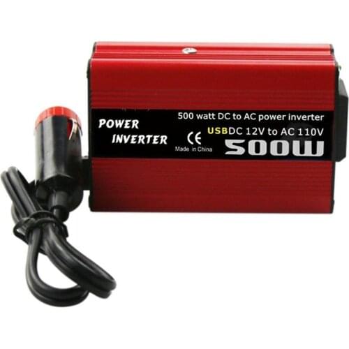 New 500W to Power Converter Convertidor Inverter DC 12V AC 110/220V Car Inverter Automatic Transformer With Dual USB Car Adapter