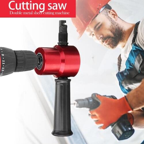 Metal Cutting Nibbler Electric Scissors Sheet Nibbler Cutter Drill Attachment 360 Degree Positioning High-precision for Drilling