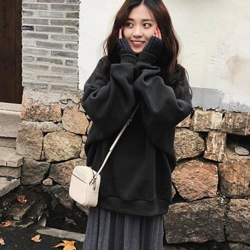 Solid Women Winter Sweatshirt Fashion Women Autumn Fake Two Piece Top Sweatshirt Long Sleeve Blouse толстовка женская