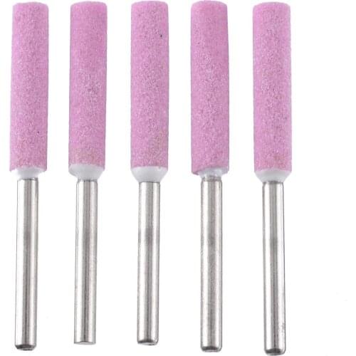 5PCS 3/16" 4.8mm Chainsaw Sharpener Burr Chain Saw Grinding Stone File For Garden Abrasive Tool