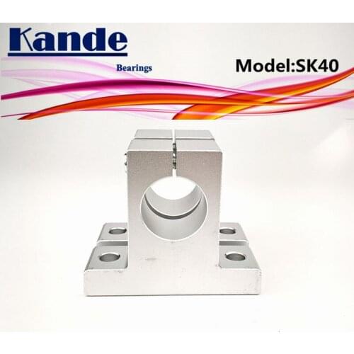 Kande Bearings 2pcs SK40 40mm linear shaft support for 3D printers sliding SK40 40mm