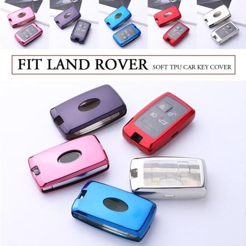 Full Sealed Soft TPU Car Key Case Fob Cover Key Bag Shell Holder Protector For Range Rover Velar Land Rover Discovery 5