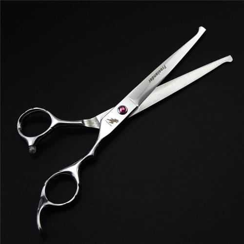 7 inch Professional Pet Dog Grooming Scissors Stainless Steel Hair Cutting Scissors with Safety Round Tips Protect Silver Shears