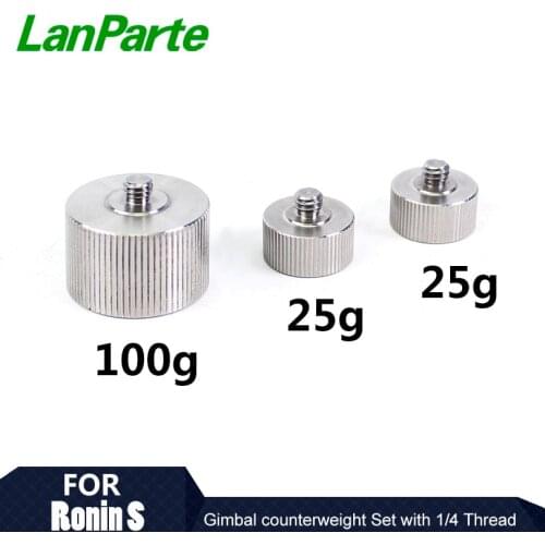 Lanparte Ronin S / SC Counterweight Set (25g & 100g) with 1/4 Thread for DJI Gimbal Accessories for RSCW-01