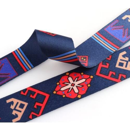 Rainbow Stripe Webbing 3.8cm/5cm Wide Jacquard Webbing Belt Strap Colorful Webbing Shoulder Bag handle strap Making Dog Collar