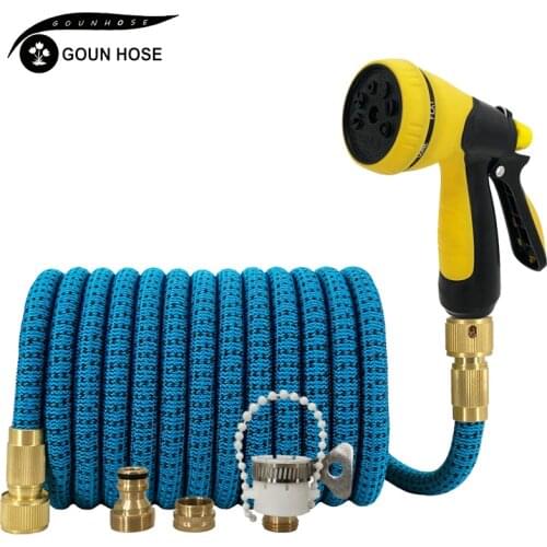 Expandable Watering Hose For Garden Magic Flexible Cleaning Hose High Pressure Car Washer Plastic Pipe Water Gun For Irrigation