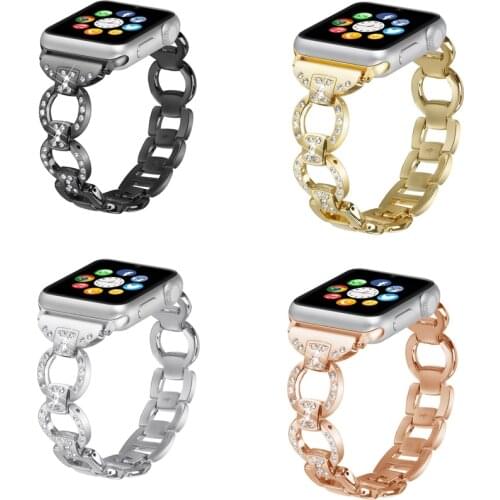 Bands for Apple Watch band 38mm Series 6/5/4/3/2/1 Crystal Rhinestone Diamond Luxury Classic Strap for IWatch SE 42 40mm 44mm