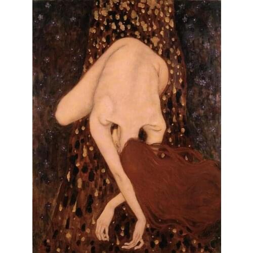 Hand Painted Gustav Klimt oil paintings woman Floating Nude Canvas art Reproduction High quality Home decor