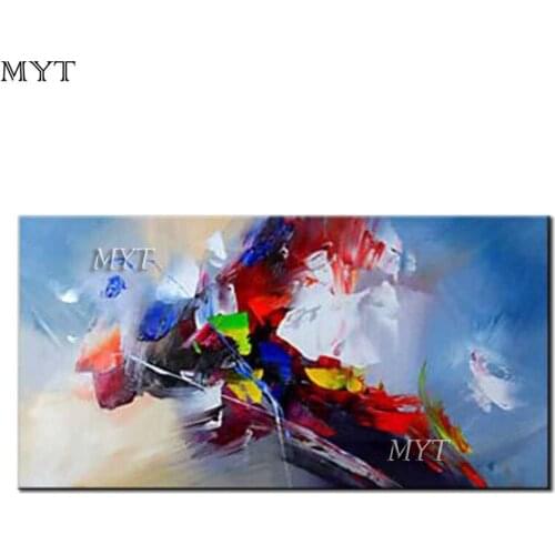 Modern abstract, hand painting, canvas art knife painting, wall painting living room