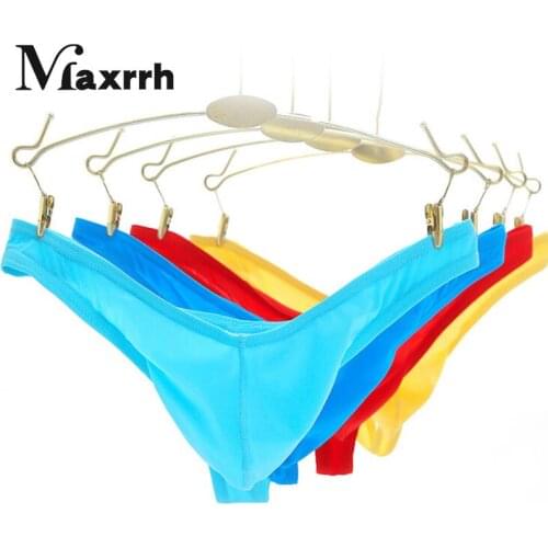 Men Thong String Mens Sexy Underwear Panties Translucent Ice Silk Tanga Gay Men Wear Gay Underwear Jockstrap