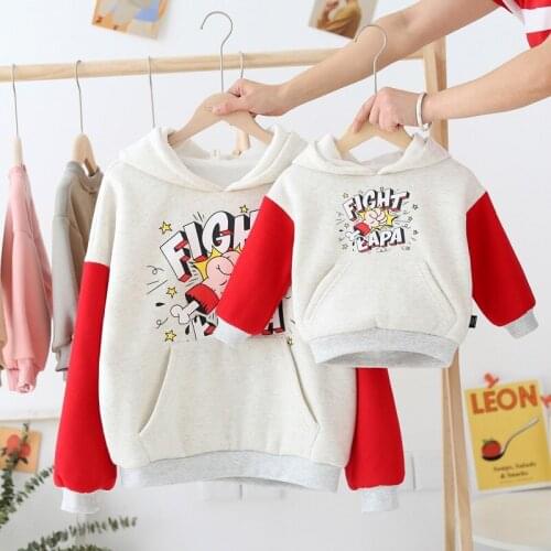 Baby Sweatshirts Cartoon Hoody Clothing for Family Matching Sweaters Mom Mum Mama Baby Christmas Sweatshirt Clothes Spring Shirt