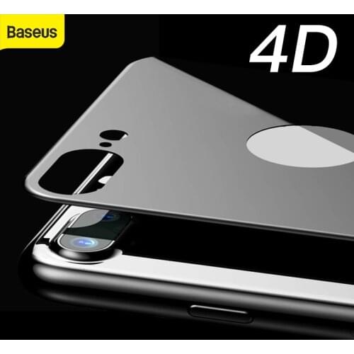 Baseus 4D Back Tempered Glass Film For iPhone 7 8 Ultra Thin Full Screen Protector Tempered Glass For iPhone 7 8 Plus Back Film