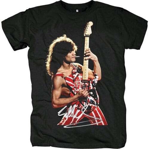 11 kinds Fashion Van Halen Punk Rock Brand Black Shirt fitness Hardrock heavy Metal 100%Cotton Guitar tee skateboard camiseta