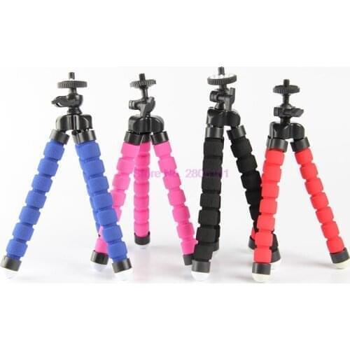 1000pcs Mini Flexible Tripod Portable Tripod Stand Mount With Monopod Holder For Phone Gopro 4 3+ SJ4000 Camera Camcorder
