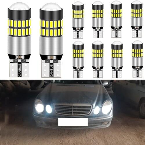 10x T10 Led W5W 3014SMD Led Automovil Car Led Interior Light Luces Led Para Auto for Ford mondeo mk4 focus 2 mk1 mk2 mk3 focos