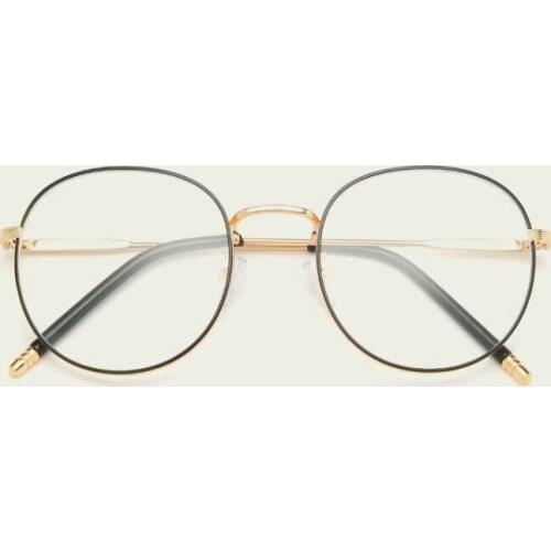 2021 Fashion Metal Round Glasses Frame Women Brand Designer Polygon Eyewear Transparent Clear Lens Optical Eyeglasses Decoration