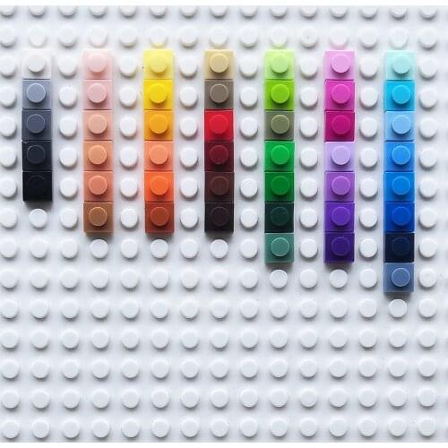 3000 pcs/lot Educational Toy Plastic Small Building Blocks Brick Accessory 1X1 Plate 45 Colors Pixel Art DIY Toys for Children
