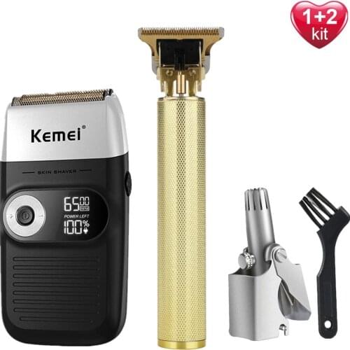 Electric Hair Clipper Trimmer+Nose Hair Trimmer Professional Barber Hair Cut Machine Men Beard Trimmer Rechargeable Razor Shaver