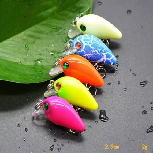 Artificial Mini Crank Wobblers 29mm/2g Freshwater Plastic Fishing Bait 3D Eyes Anti-Corrosion Bionic Fishing Lure Hard Bait