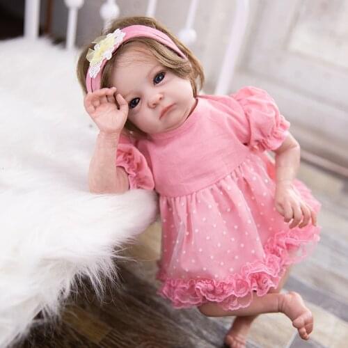 Hoomai 16 Inch Toddler Reborn Baby Soft Body Doll Lifelike Bebe Reborn Dolls for Children Birthday Best Gift Toy